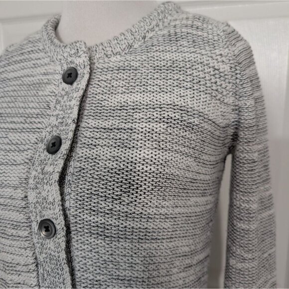 Field & Flower Marled Cardigan Womens Size Small Bird Print Button Front Sweater - Picture 2 of 10